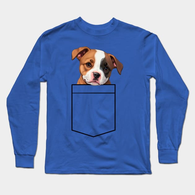 Puppy Breast Pocket Bag Guardian Angel Long Sleeve T-Shirt by design-lab-berlin